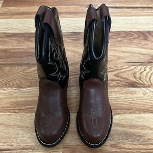 Express Rider Brown & Black Western Cowboy Boots - Size 10